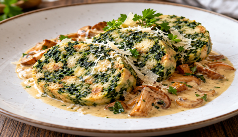 Spinat- Serviettenknödel